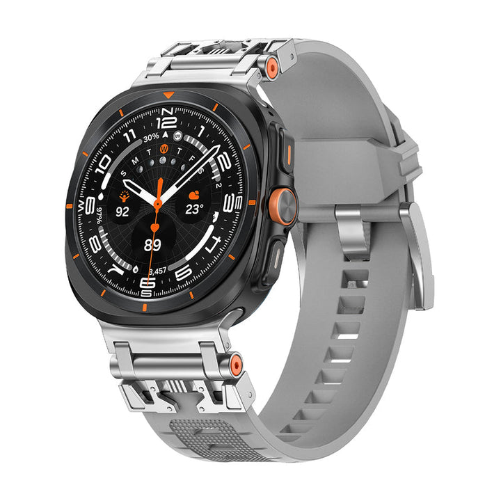 CALORA_ Armor Siliconen Band Voor Samsung Watch 7 Ultra Verstelbaar en Comfortabel