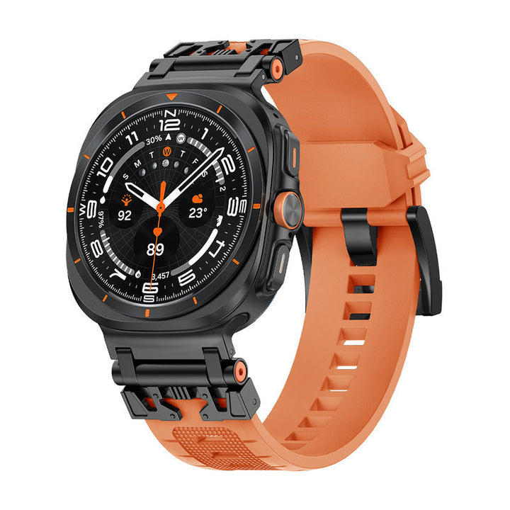 CALORA_ Armor Siliconen Band Voor Samsung Watch 7 Ultra Verstelbaar en Comfortabel
