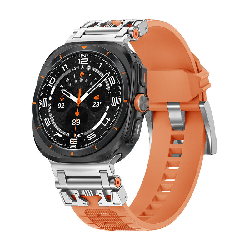 CALORA_ Armor Siliconen Band Voor Samsung Watch 7 Ultra Verstelbaar en Comfortabel