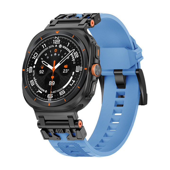 CALORA_ Armor Siliconen Band Voor Samsung Watch 7 Ultra Verstelbaar en Comfortabel