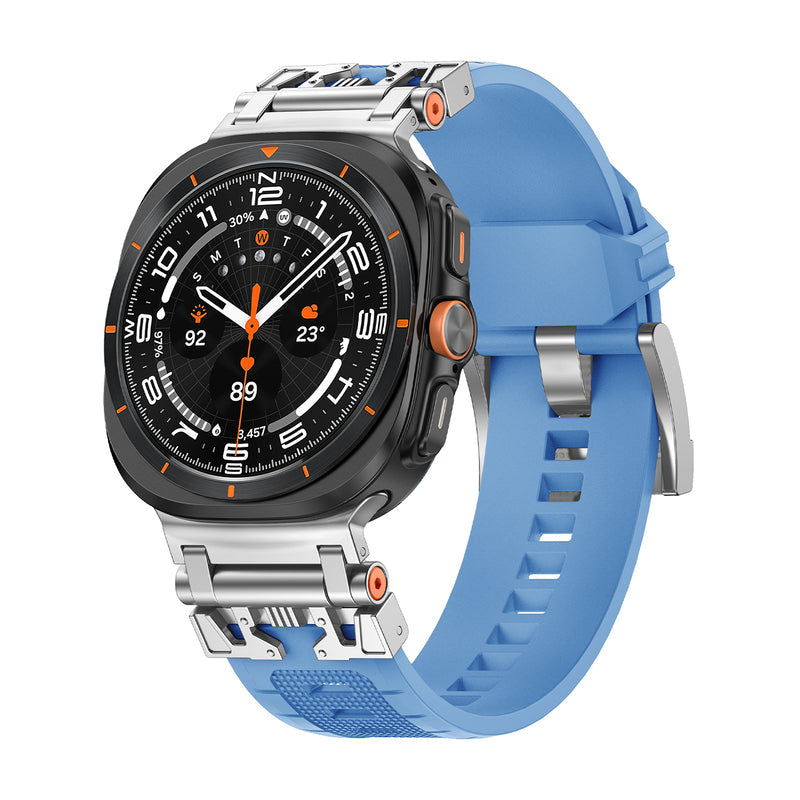 CALORA_ Armor Siliconen Band Voor Samsung Watch 7 Ultra Verstelbaar en Comfortabel