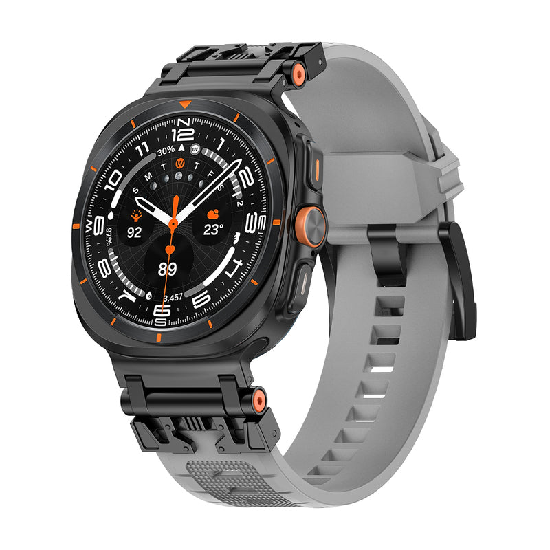 CALORA_ Armor Siliconen Band Voor Samsung Watch 7 Ultra Verstelbaar en Comfortabel