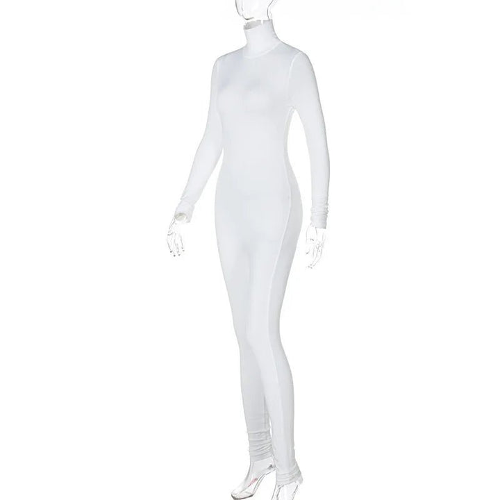 Ava | Stijlvolle Elastische Jumpsuit - Wit - #Calora#