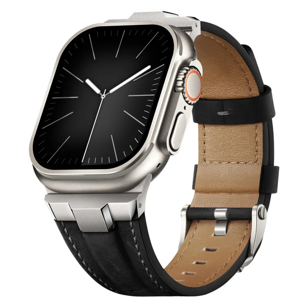 CALORA_ Avontuurlijke Leren Band Voor Apple Watch – Perfect Voor Buitenactiviteiten