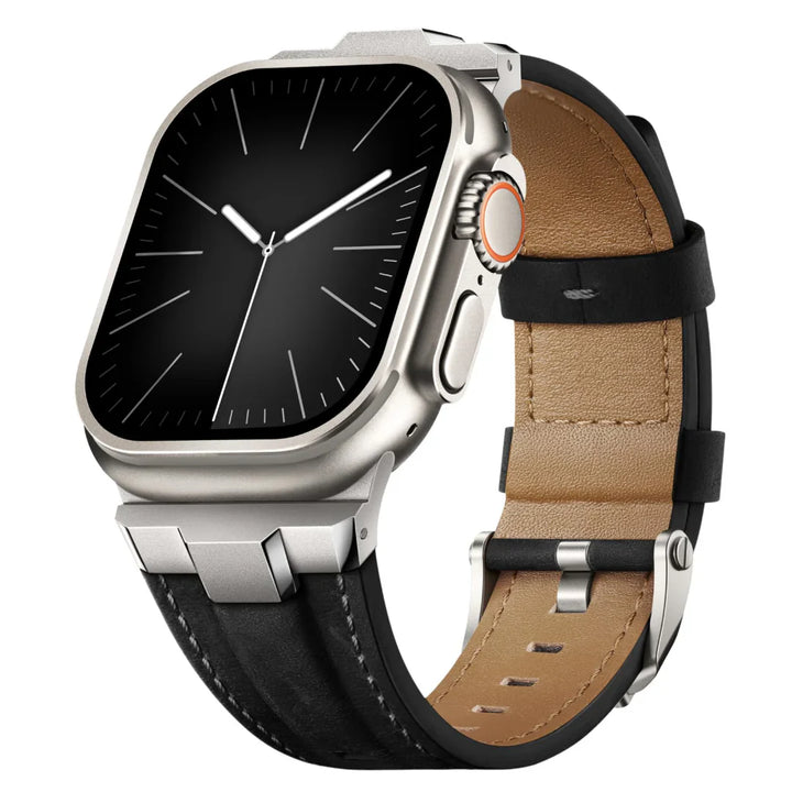 CALORA_ Avontuurlijke Leren Band Voor Apple Watch – Perfect Voor Buitenactiviteiten
