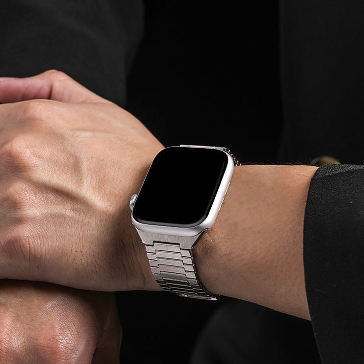 CALORA_ Bamboelinkband voor Apple Watch met Magnetische Sluiting en Comfort