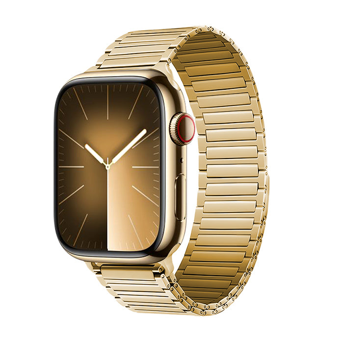 CALORA_ Bamboelinkband voor Apple Watch met Magnetische Sluiting en Comfort