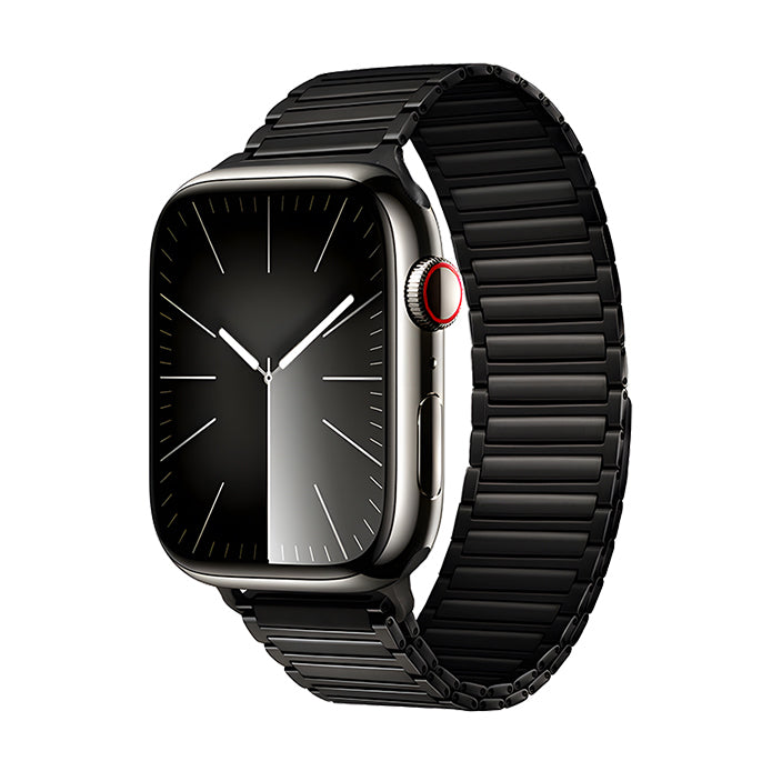 CALORA_ Bamboelinkband voor Apple Watch met Magnetische Sluiting en Comfort