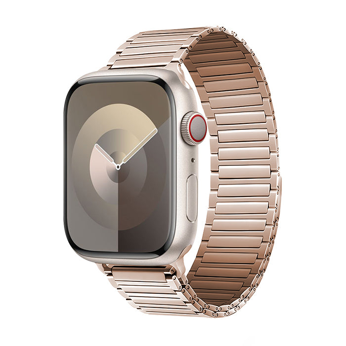 CALORA_ Bamboelinkband voor Apple Watch met Magnetische Sluiting en Comfort
