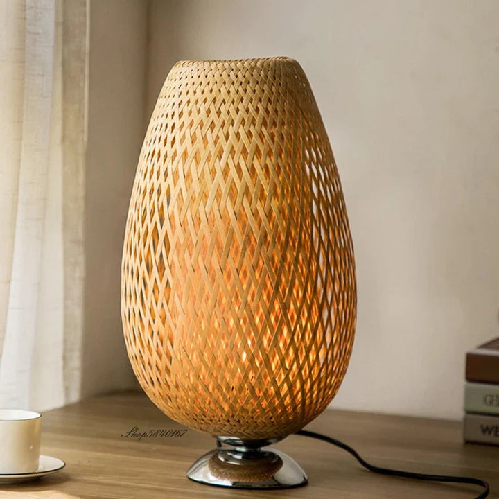 CALORA_ BambooCharm | Vintage Bamboe Tafellamp