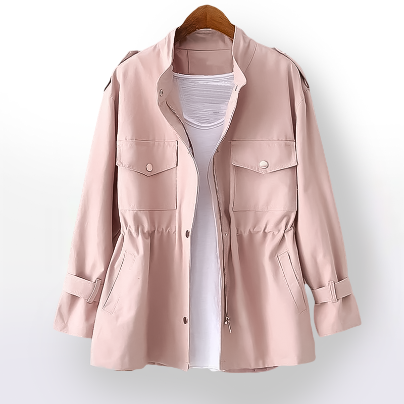 CALORA_ Bellandi | Middellange Trenchcoat met rits