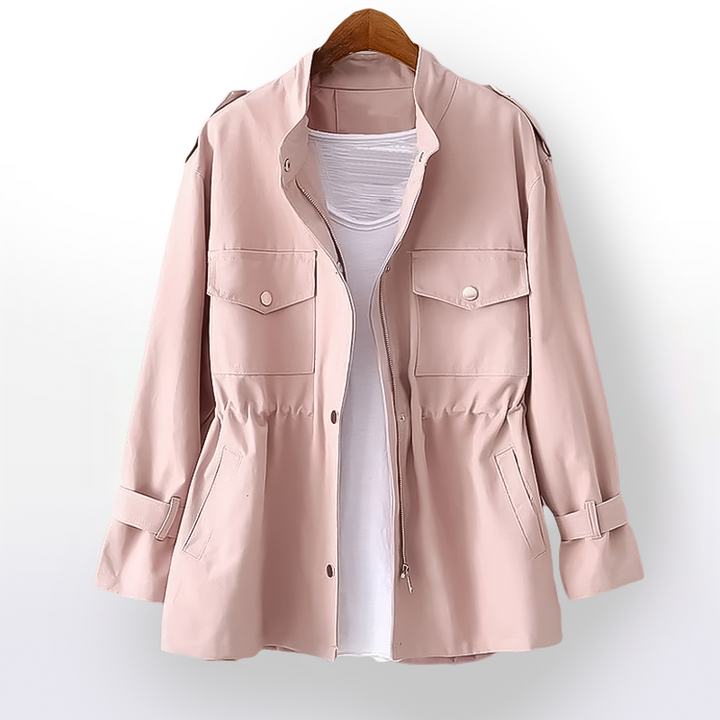 CALORA_ Bellandi | Middellange Trenchcoat met rits