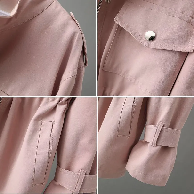 CALORA_ Bellandi | Middellange Trenchcoat met rits