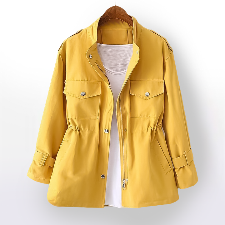 CALORA_ Bellandi | Middellange Trenchcoat met rits