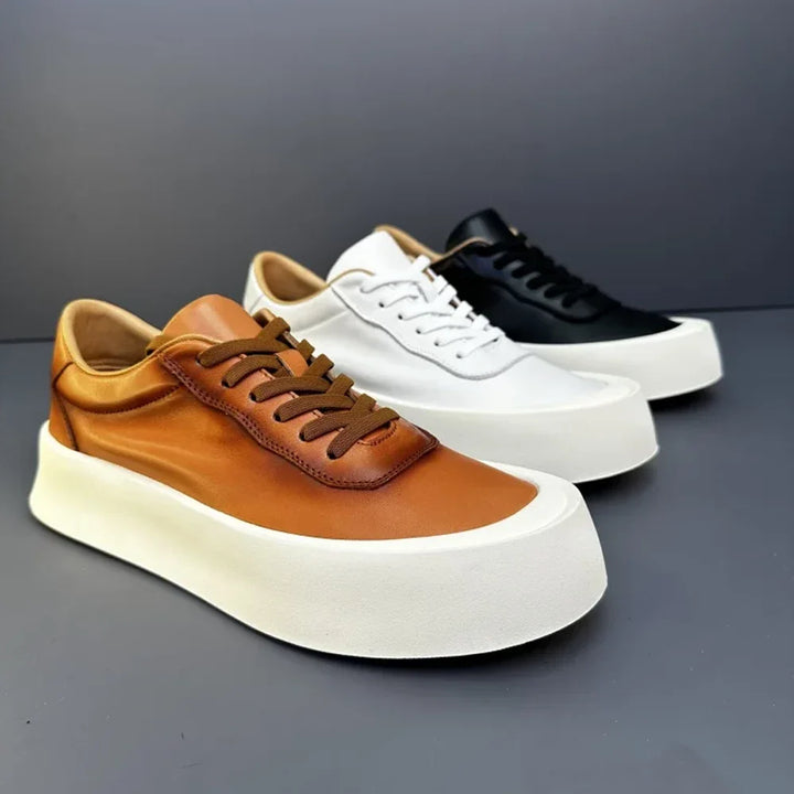 CALORA_ Bossélio | Leren Low-Top Sneakers