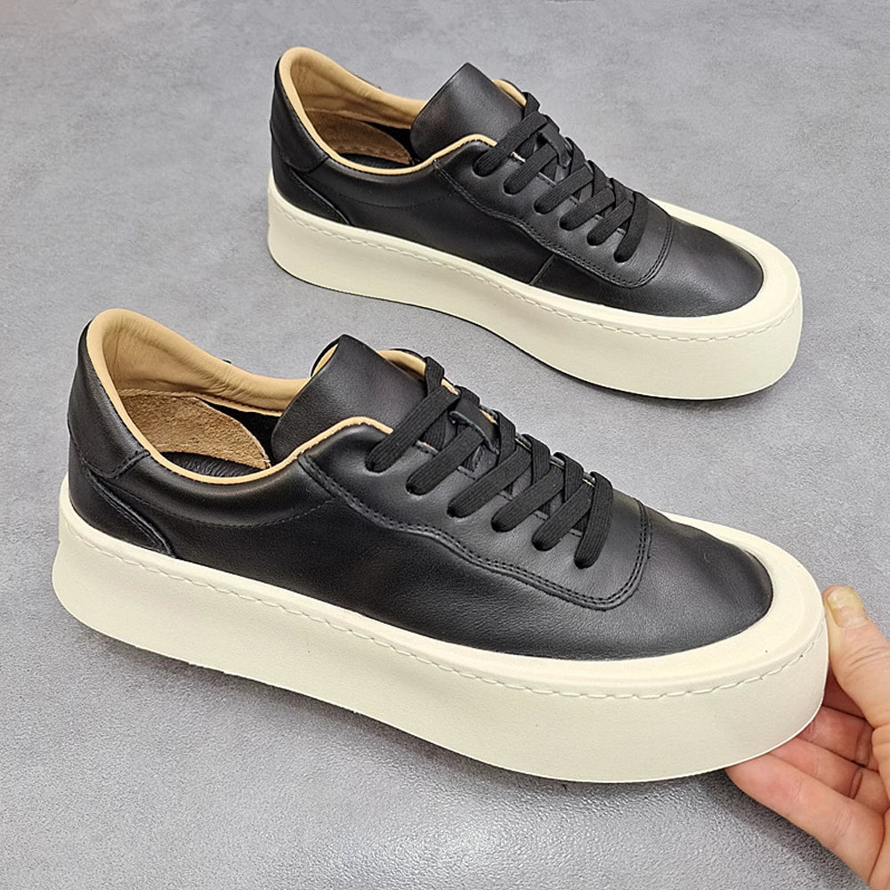 CALORA_ Bossélio | Leren Low-Top Sneakers