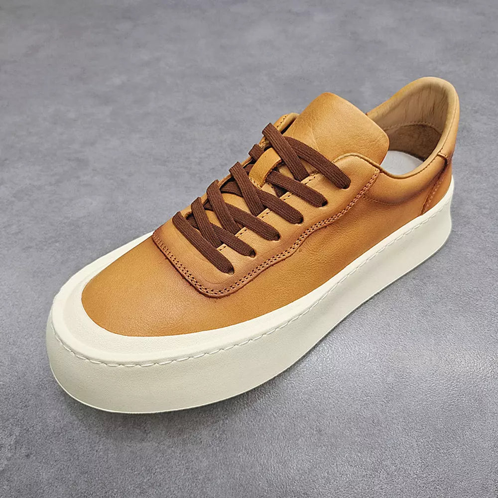 CALORA_ Bossélio | Leren Low-Top Sneakers