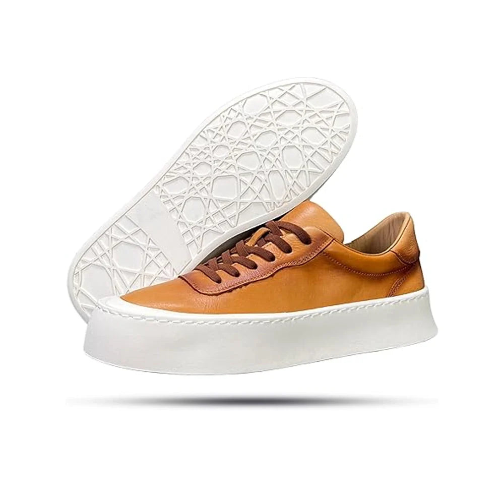 CALORA_ Bossélio | Leren Low-Top Sneakers