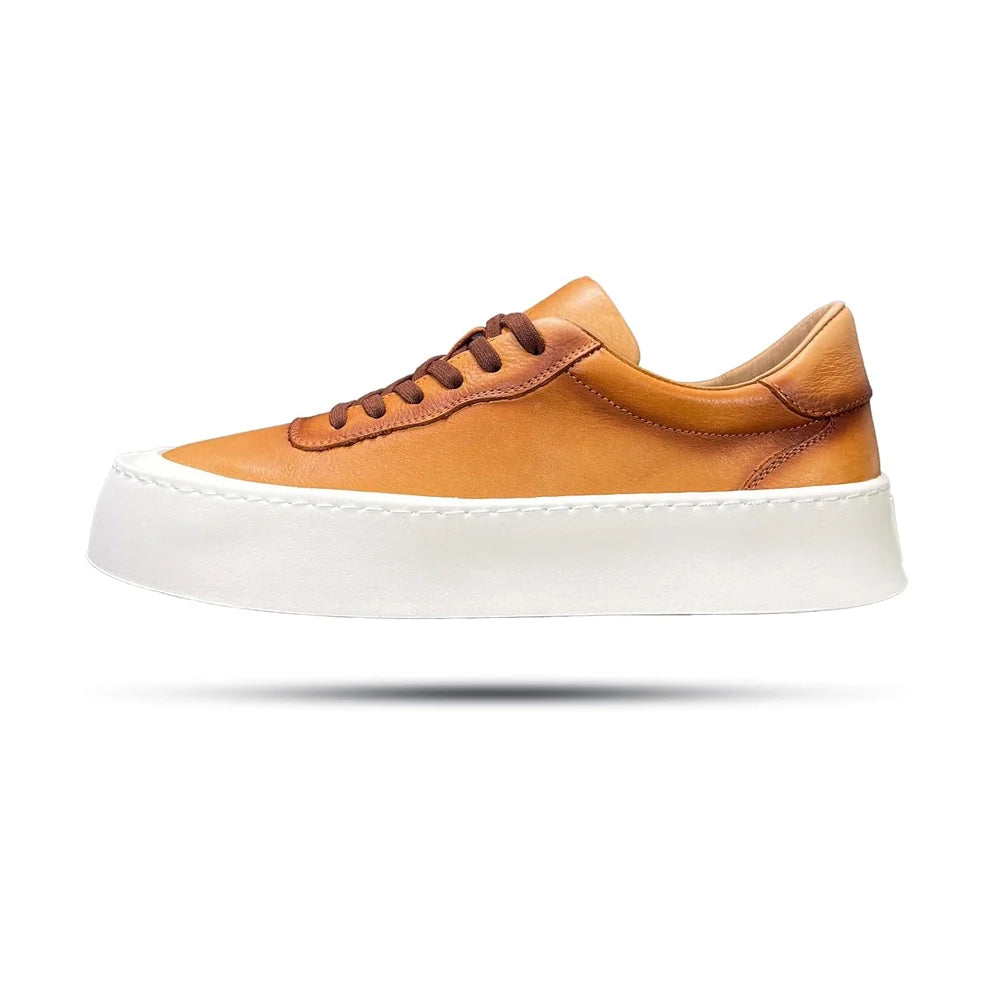 CALORA_ Bossélio | Leren Low-Top Sneakers