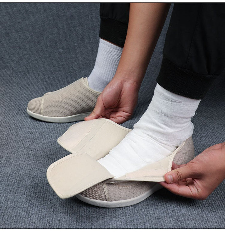 CALORA_ Brede Diabetische Schoenen voor Gezwollen Voeten met Ademend Bovenwerk