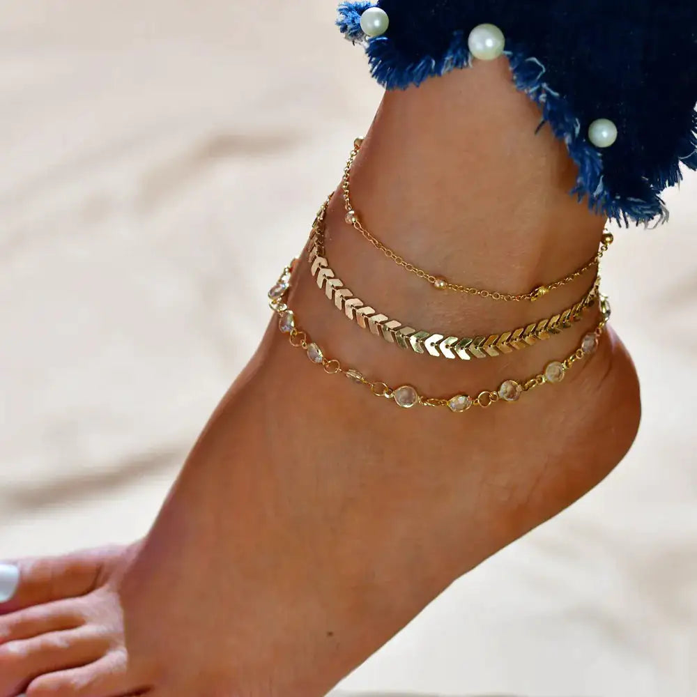 CALORA_ Breezyloves - Strand Enkelband Sieraad