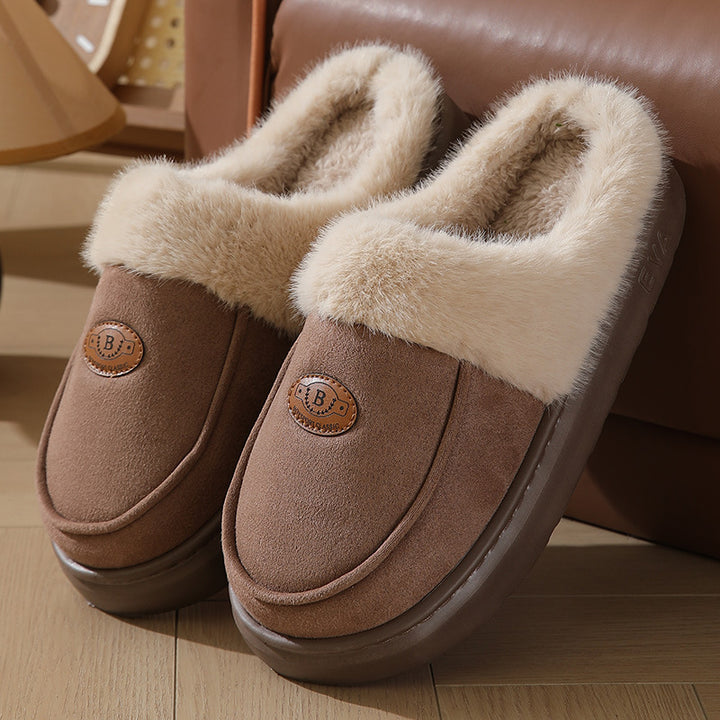 CALORA_ Bridgley | Warme geruite pluche 'Gentlemen's' Pantoffels