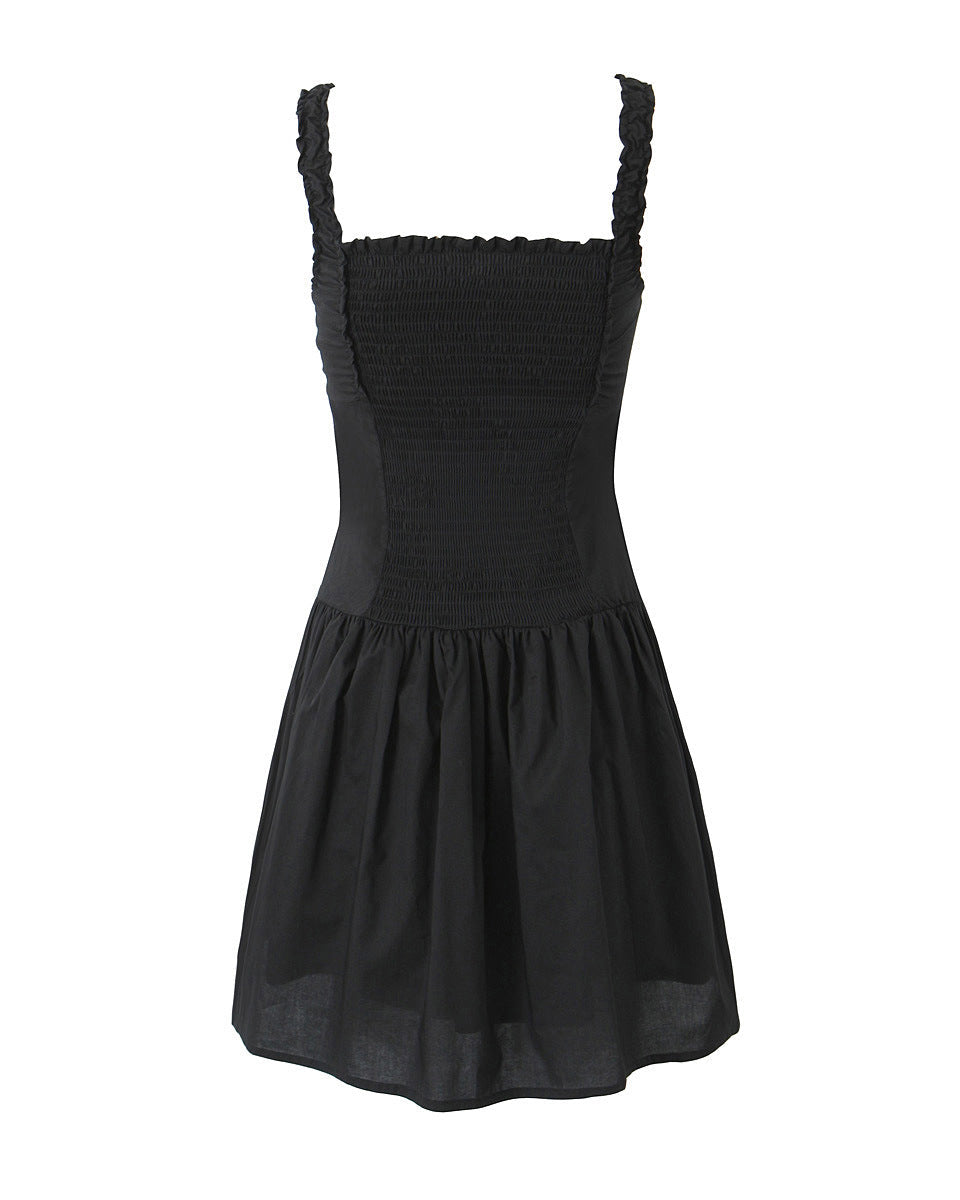 CALORA_ Broderie Anglaise Corset Mini Jurk voor Zomerse Avonden
