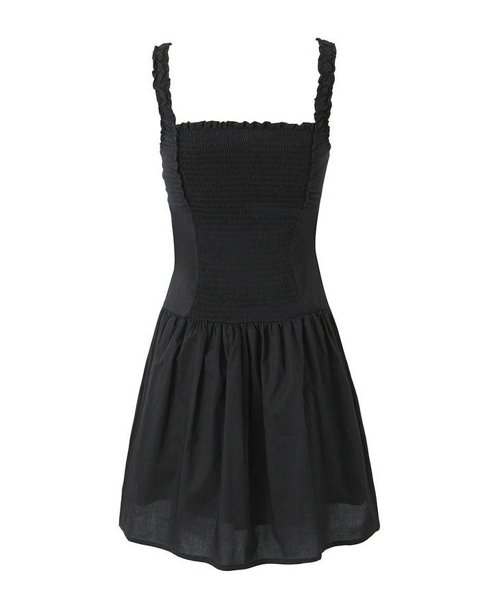 CALORA_ Broderie Anglaise Corset Mini Jurk voor Zomerse Avonden