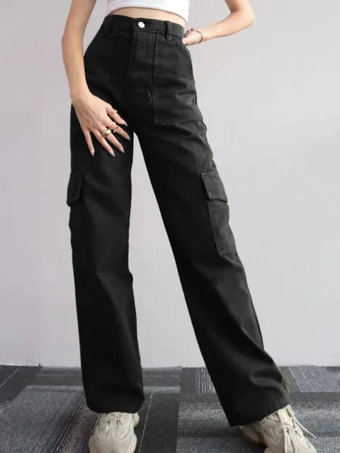 CALORA_ Cargo Broek met 3D zakken voor dames