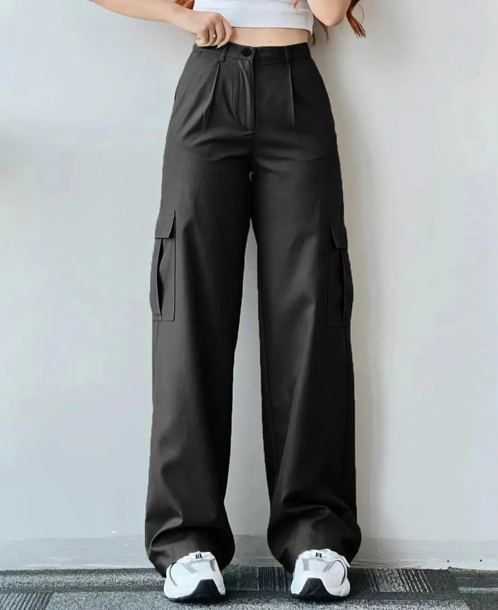 CALORA_ Cargo Broek met 3D zakken voor dames
