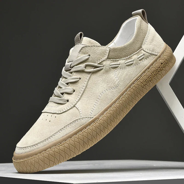 CALORA_ Casual Suède Sneakers met Textuur Zool