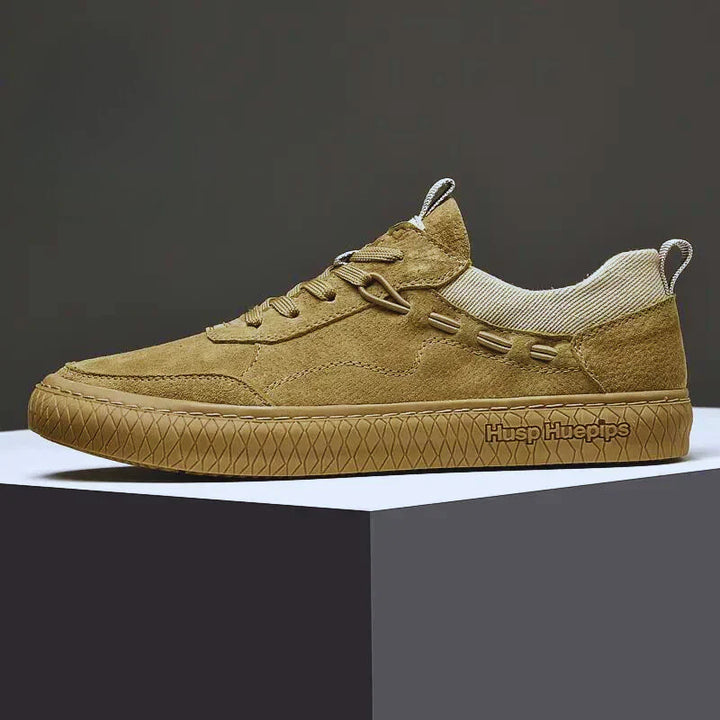 CALORA_ Casual Suède Sneakers met Textuur Zool