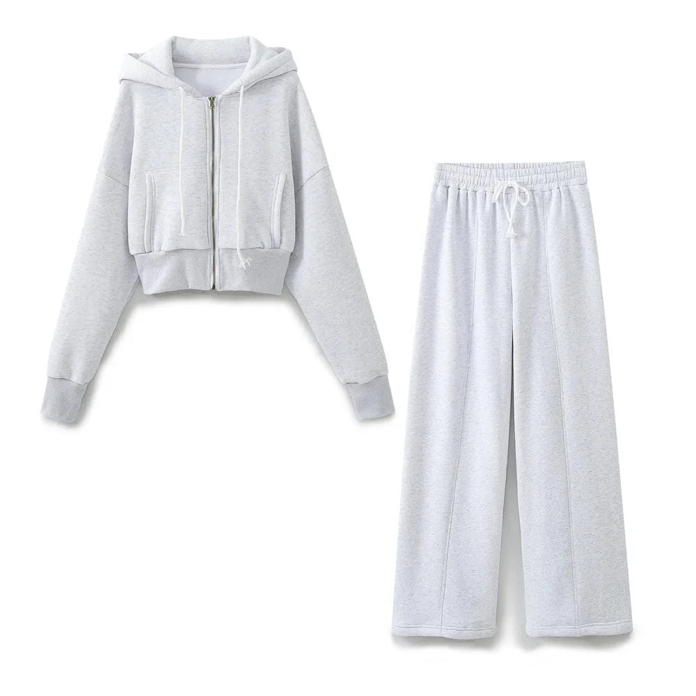 CALORA_ Casual Vrouwen Bomberjas en Broek Joggingspak Set