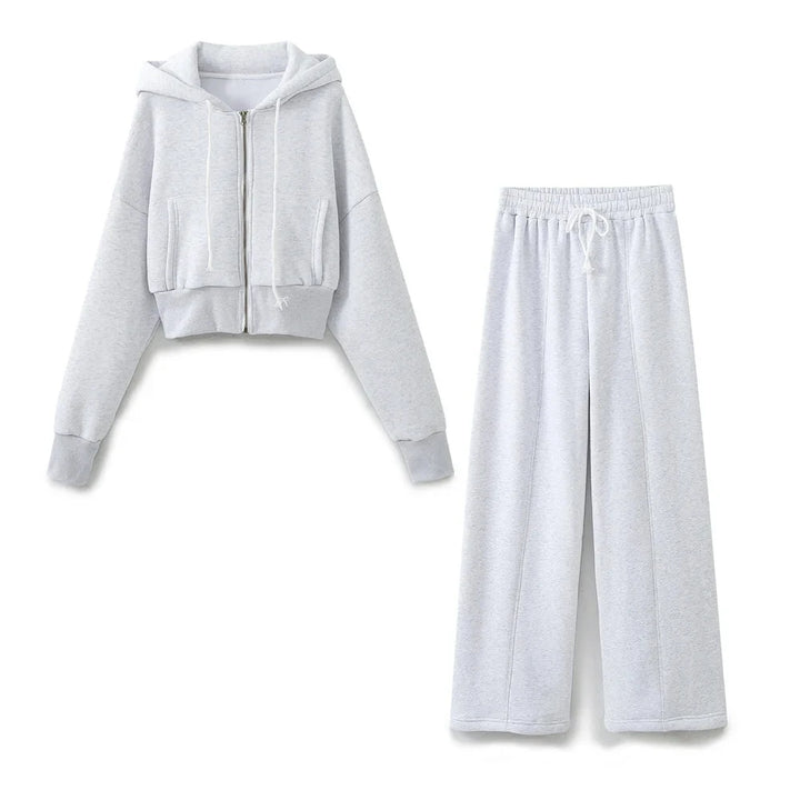CALORA_ Casual Vrouwen Bomberjas en Broek Joggingspak Set
