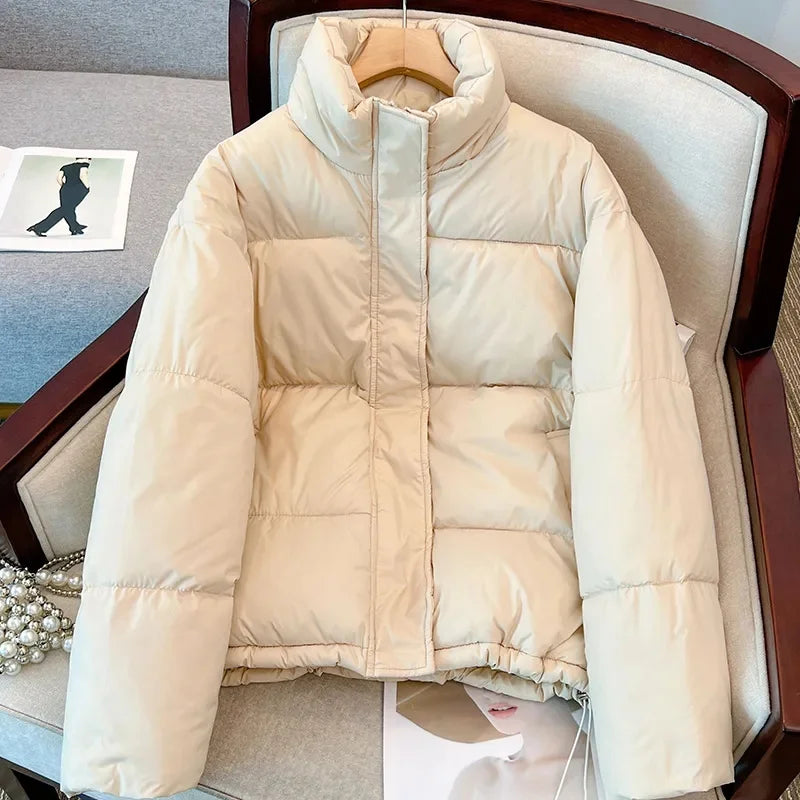 CALORA_ Casual puffer winterjas voor dames – comfortabel en stijlvol