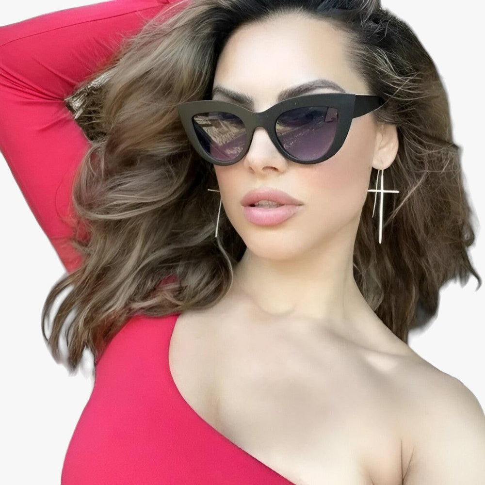 CALORA_ Cat Eye Zonnebril | Vintage Luxe Designer met UV400 Bescherming