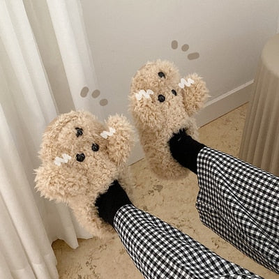 CALORA_ ComflyFluffs | Fluffy Schattige Animal Pantoffels