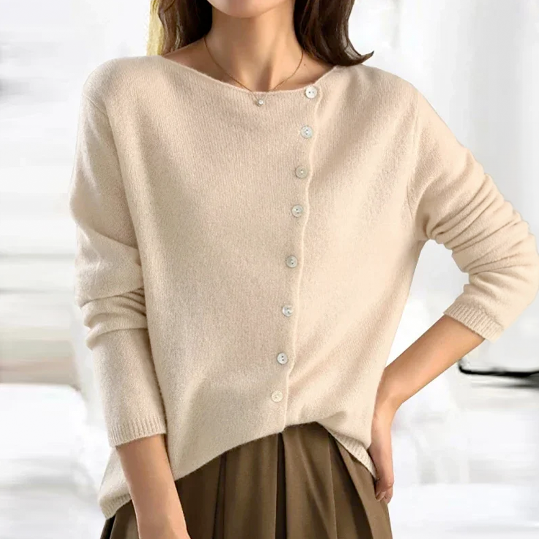 CALORA_ Comfortabel Vest met knopen