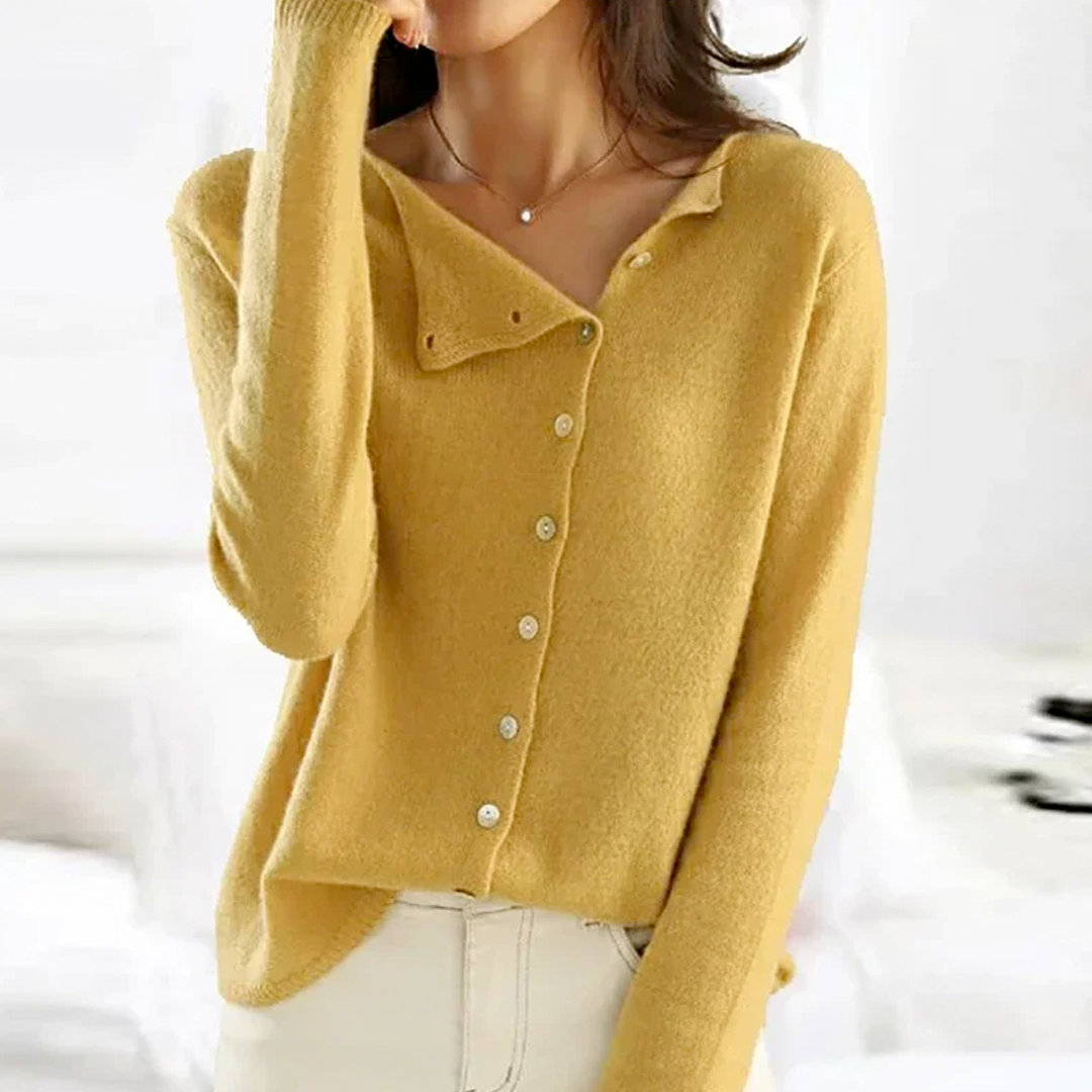 CALORA_ Comfortabel Vest met knopen