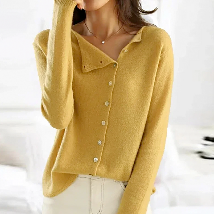 CALORA_ Comfortabel Vest met knopen