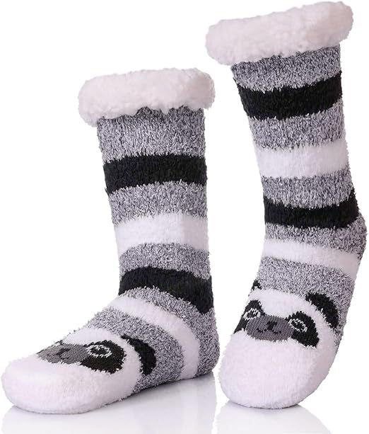 CALORA_ Comfortabele Pluche Sneeuwsokken voor Dames - Warme Winterkerstsokken