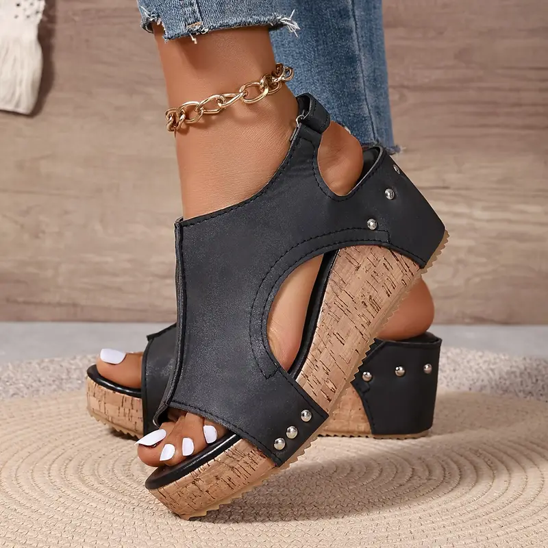 CALORA_ Comfortabele Wedge Sandalen voor Dames – Chic en Veelzijdig Design