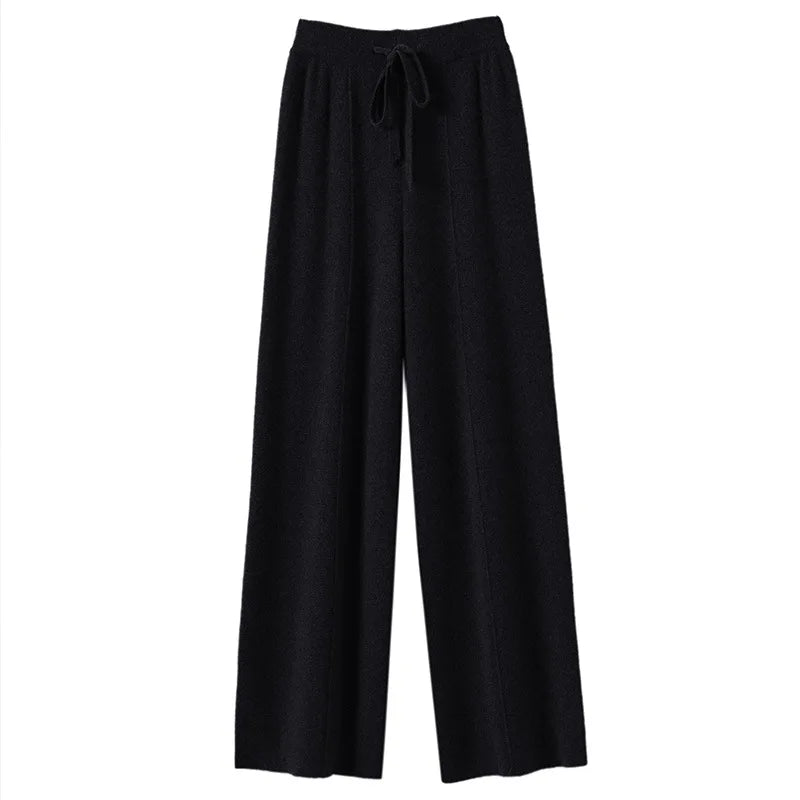CALORA_ Comfortabele Wijde Sweatpants van Zachte Stof voor Thuis