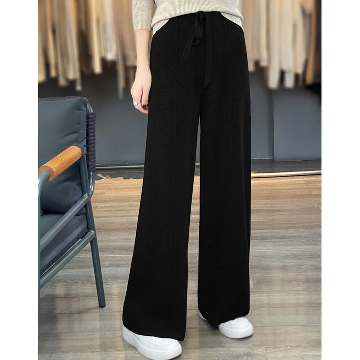 CALORA_ Comfortabele Wijde Sweatpants van Zachte Stof voor Thuis