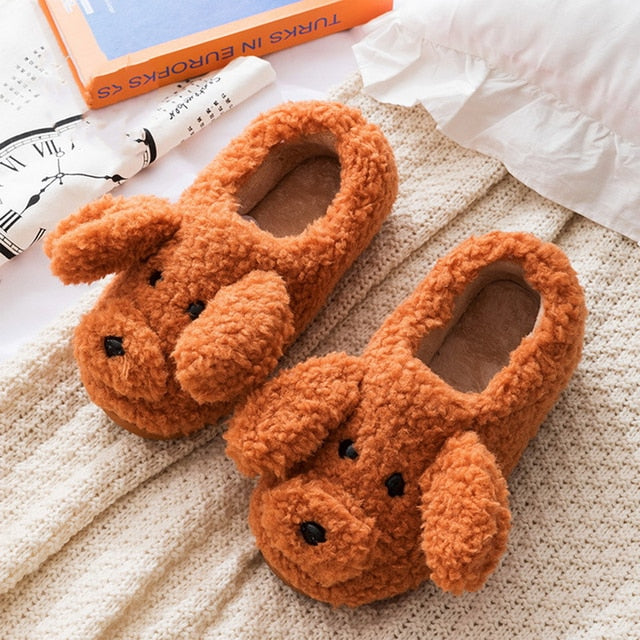CALORA_ ComfyFluffs | Pluizige Puppy Pantoffels