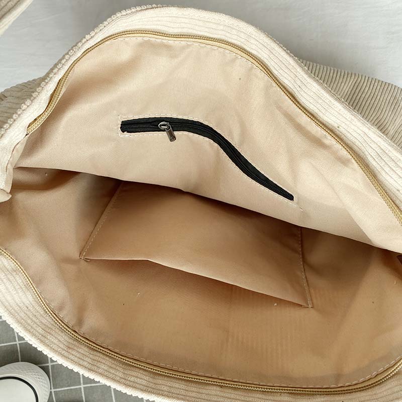 CALORA_ Corduroy Schoudertas voor Stijl en Functionaliteit