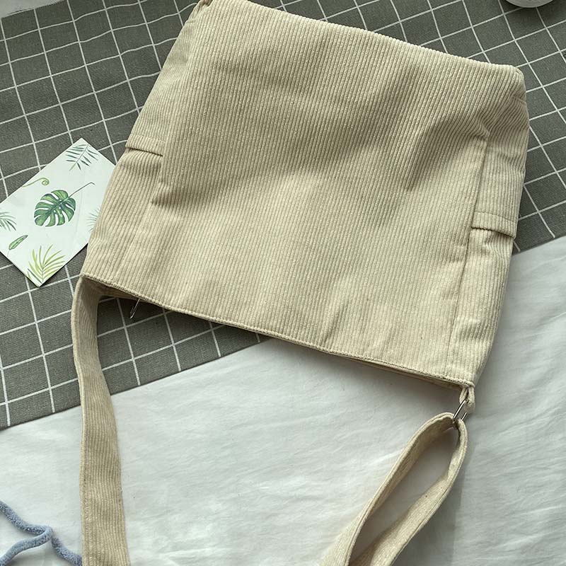 CALORA_ Corduroy Schoudertas voor Stijl en Functionaliteit