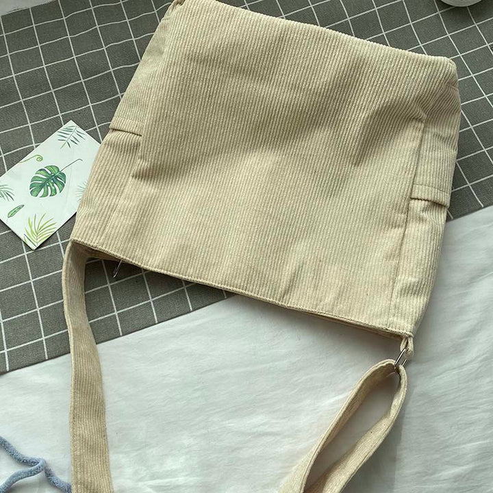 CALORA_ Corduroy Schoudertas voor Stijl en Functionaliteit
