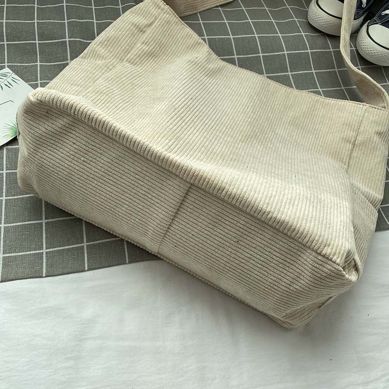 CALORA_ Corduroy Schoudertas voor Stijl en Functionaliteit