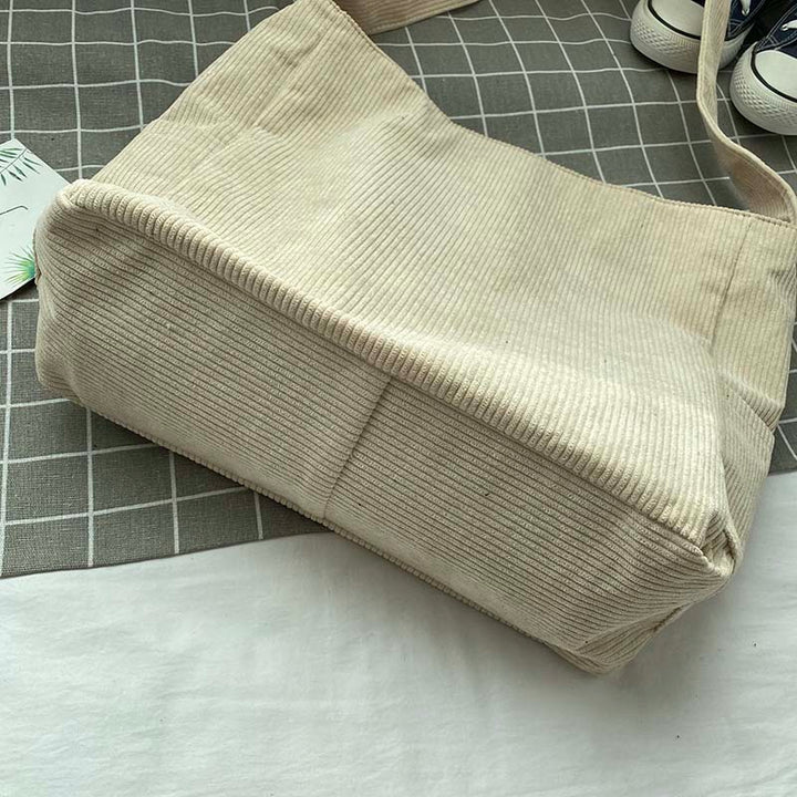CALORA_ Corduroy Schoudertas voor Stijl en Functionaliteit